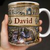 Customizable Name, Tools And Gears - Personalized Custom Coffee Mug - JBS107_MG Customizable Name, Tools And Gears - Personalized Custom Coffee Mug - JBS107_MG