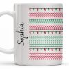 Customizable Name With Festive Light Strings - Personalized Custom Coffee Mug - XMAS155_MG Customizable Name With Festive Light Strings - Personalized Custom Coffee Mug - XMAS155_MG