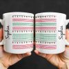 Customizable Name With Festive Light Strings - Personalized Custom Coffee Mug - XMAS155_MG Customizable Name With Festive Light Strings - Personalized Custom Coffee Mug - XMAS155_MG
