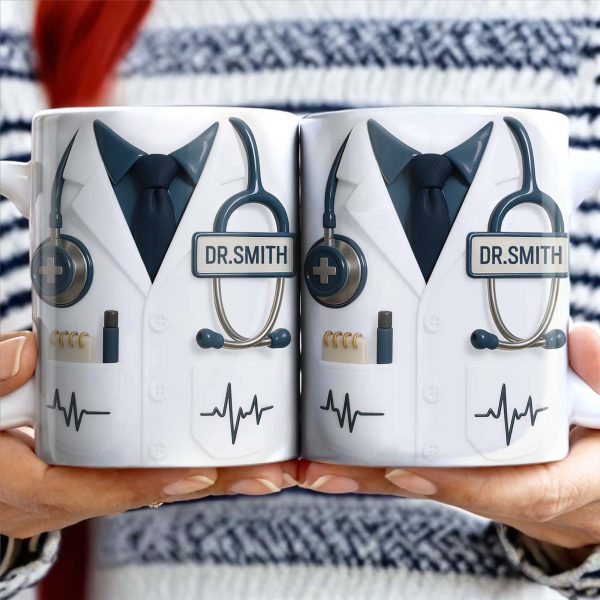 Customizable Professional Medical-Themed Design - Personalized Custom Coffee Mug - DOC035_MG Customizable Professional Medical-Themed Design - Personalized Custom Coffee Mug - DOC035_MG