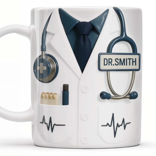 Customizable Professional Medical-Themed Design - Personalized Custom Coffee Mug - DOC035_MG Customizable Professional Medical-Themed Design - Personalized Custom Coffee Mug - DOC035_MG