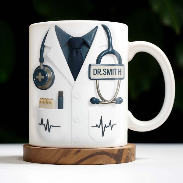 Customizable Professional Medical-Themed Design - Personalized Custom Coffee Mug - DOC035_MG Customizable Professional Medical-Themed Design - Personalized Custom Coffee Mug - DOC035_MG