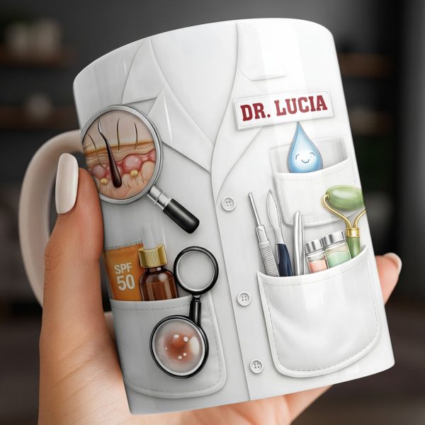 Customize With Name and Specialty, Doctor's Coat and Medical Equipment - Personalized Custom Coffee Mug - DOC100_MG Customize With Name and Specialty, Doctor's Coat and Medical Equipment - Personalized Custom Coffee Mug - DOC100_MG