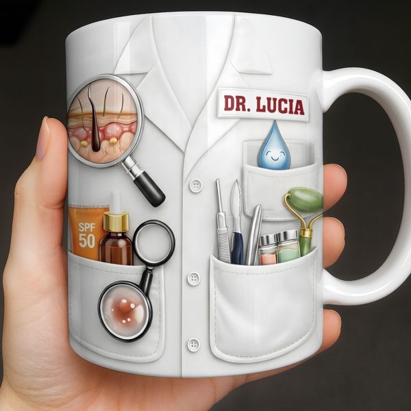 Customize With Name and Specialty, Doctor's Coat and Medical Equipment - Personalized Custom Coffee Mug - DOC100_MG Customize With Name and Specialty, Doctor's Coat and Medical Equipment - Personalized Custom Coffee Mug - DOC100_MG