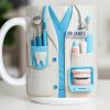 Customize With Name and Title, Dental Tools Design - Personalized Custom Coffee Mug - DOC080_MG Customize With Name and Title, Dental Tools Design - Personalized Custom Coffee Mug - DOC080_MG