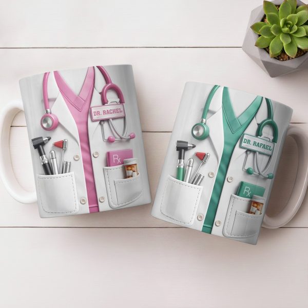 Customize With Your Favorite Doctor's Name And Tools - Personalized Custom Coffee Mug - DOC078_MG