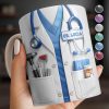 Customize With Your Favorite Doctor's Name And Tools - Personalized Custom Coffee Mug - DOC078_MG
