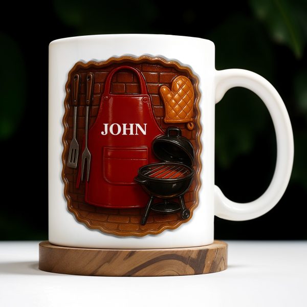 Customize With Your Name And Grill Essentials - Personalized Custom Coffee Mug - GRILL005_MG