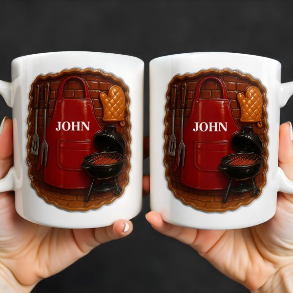 Customize With Your Name And Grill Essentials - Personalized Custom Coffee Mug - GRILL005_MG