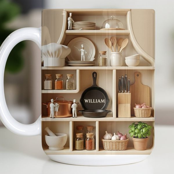 Customize With Your Name, Kitchen Essentials Mug - Personalized Custom Coffee Mug - COOK028_MG