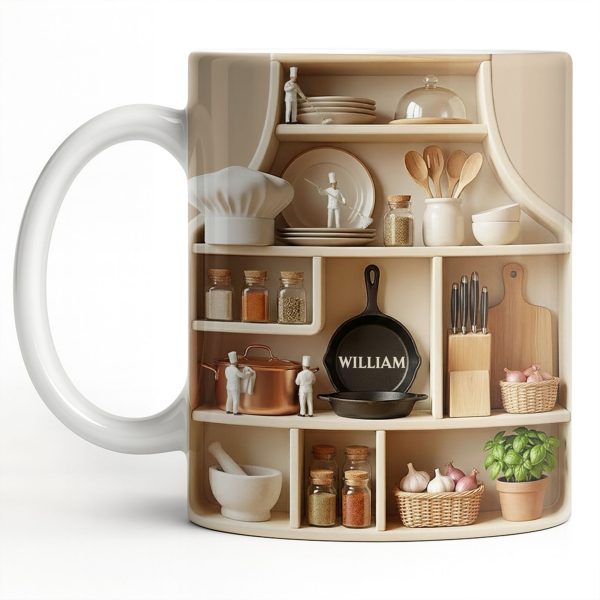 Customize With Your Name, Kitchen Essentials Mug - Personalized Custom Coffee Mug - COOK028_MG