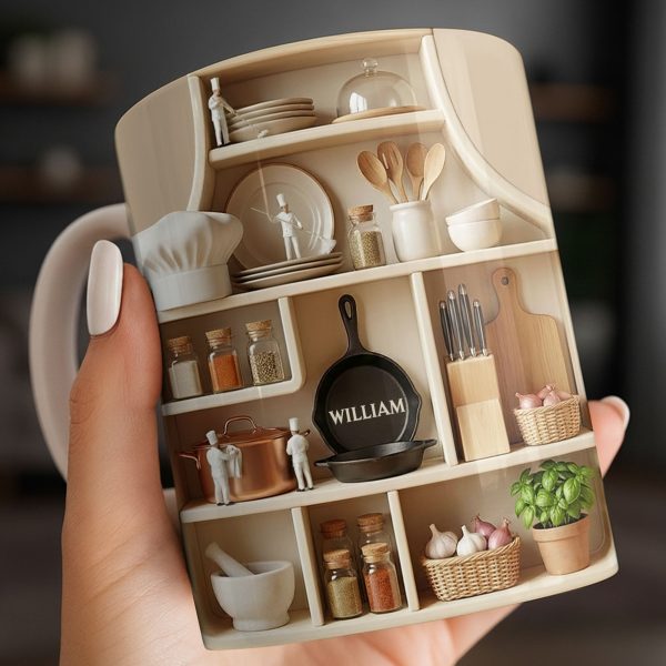 Customize With Your Name, Kitchen Essentials Mug - Personalized Custom Coffee Mug - COOK028_MG