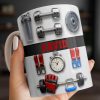 Customize With Your Special Name And Fitness Gear - Personalized Custom Coffee Mug - HOB035_MG
