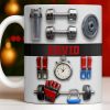 Customize With Your Special Name And Fitness Gear - Personalized Custom Coffee Mug - HOB035_MG