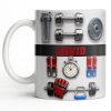 Customize With Your Special Name And Fitness Gear - Personalized Custom Coffee Mug - HOB035_MG
