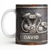 Customize Your Name, V8 Engine Design - Personalized Custom Coffee Mug - HOB021_MG Customize Your Name, V8 Engine Design - Personalized Custom Coffee Mug - HOB021_MG