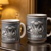 Customize Your Name, V8 Engine Design - Personalized Custom Coffee Mug - HOB021_MG Customize Your Name, V8 Engine Design - Personalized Custom Coffee Mug - HOB021_MG
