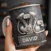 Customize Your Name, V8 Engine Design - Personalized Custom Coffee Mug - HOB021_MG Customize Your Name, V8 Engine Design - Personalized Custom Coffee Mug - HOB021_MG