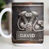Customize Your Name, V8 Engine Design - Personalized Custom Coffee Mug - HOB021_MG Customize Your Name, V8 Engine Design - Personalized Custom Coffee Mug - HOB021_MG