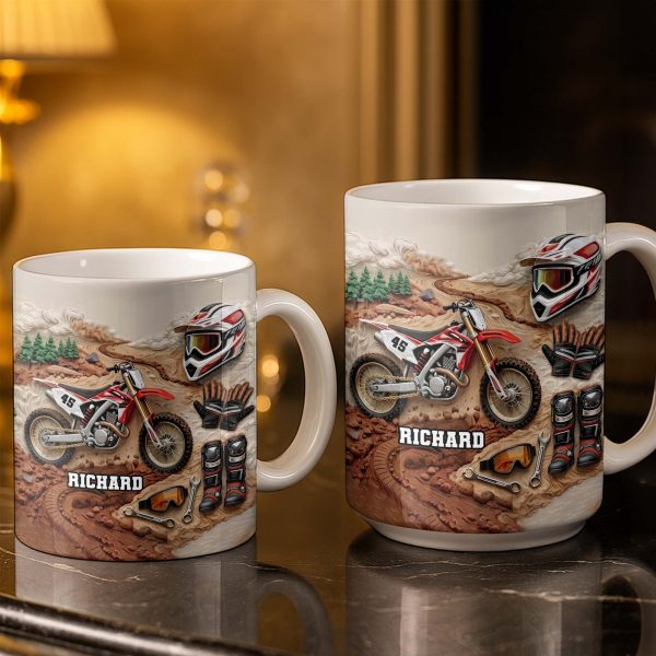 Customize Your Passion For Motocross With Dirt Bike And Gear - Personalized Custom Coffee Mug - HOB033_MG Customize Your Passion For Motocross With Dirt Bike And Gear - Personalized Custom Coffee Mug - HOB033_MG