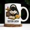 Customize Your Spiritual Coffee Mug With Icons Like Nun, Cross, And Rose - Personalized Custom Coffee Mug - FTH055_MG
