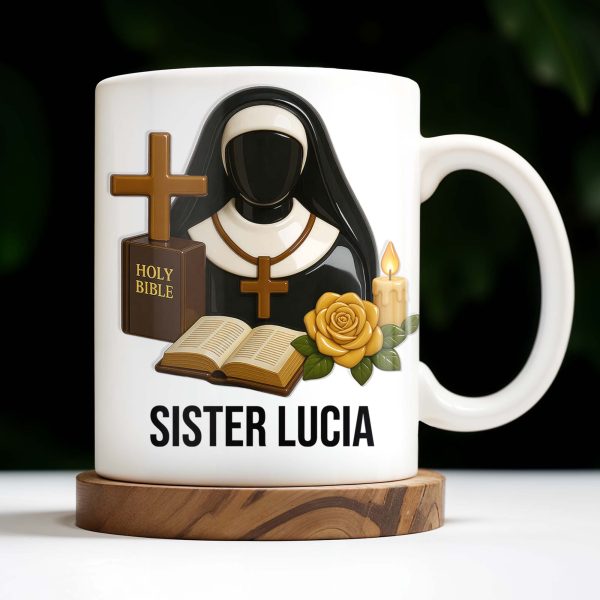 Customize Your Spiritual Coffee Mug With Icons Like Nun, Cross, And Rose - Personalized Custom Coffee Mug - FTH055_MG Customize Your Spiritual Coffee Mug With Icons Like Nun, Cross, And Rose - Personalized Custom Coffee Mug - FTH055_MG