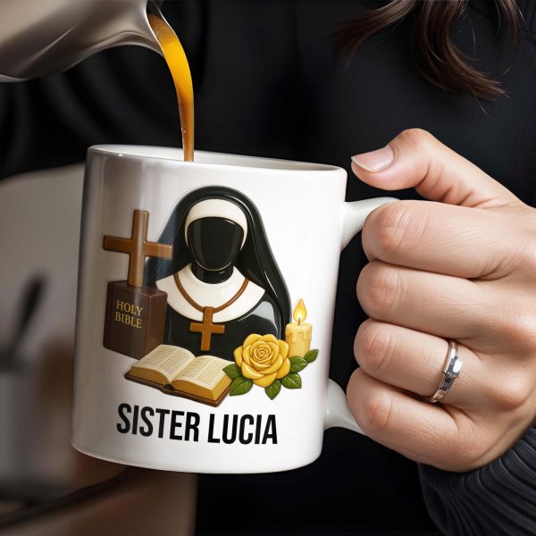 Customize Your Spiritual Coffee Mug With Icons Like Nun, Cross, And Rose - Personalized Custom Coffee Mug - FTH055_MG Customize Your Spiritual Coffee Mug With Icons Like Nun, Cross, And Rose - Personalized Custom Coffee Mug - FTH055_MG