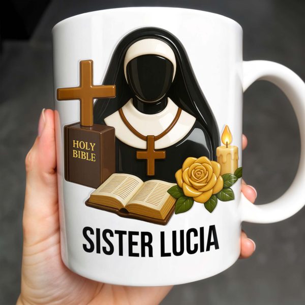 Customize Your Spiritual Coffee Mug With Icons Like Nun, Cross, And Rose - Personalized Custom Coffee Mug - FTH055_MG Customize Your Spiritual Coffee Mug With Icons Like Nun, Cross, And Rose - Personalized Custom Coffee Mug - FTH055_MG