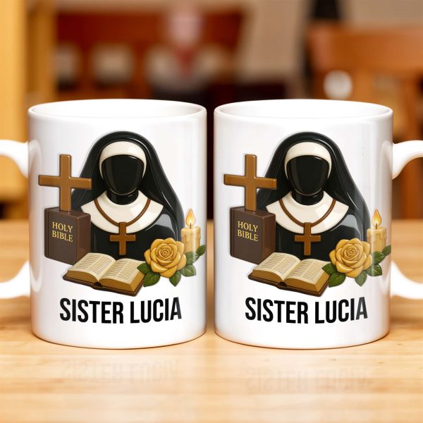 Customize Your Spiritual Coffee Mug With Icons Like Nun, Cross, And Rose - Personalized Custom Coffee Mug - FTH055_MG Customize Your Spiritual Coffee Mug With Icons Like Nun, Cross, And Rose - Personalized Custom Coffee Mug - FTH055_MG