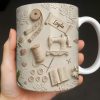 Customized Crafting Tools Design - Personalized Custom Coffee Mug - HOB023_MG Customized Crafting Tools Design - Personalized Custom Coffee Mug - HOB023_MG