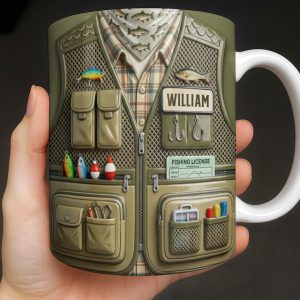 Customized Fishing Gear Design For Outdoor Enthusiasts - Personalized Custom Coffee Mug - JBS099_MG