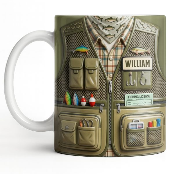 Customized Fishing Gear Design For Outdoor Enthusiasts - Personalized Custom Coffee Mug - JBS099_MG