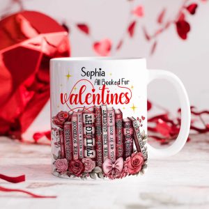 Customized Gifts For Book Lovers White Mug Valentine 02XQLU111224