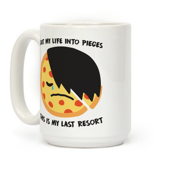 Cut My Life Into Pieces Emo Pizza Coffee Mug Cut My Life Into Pieces Emo Pizza Coffee Mug