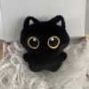 Cute 10cm Black Cat Plush Toy - Cuddly Pendant for Kids' Gifts