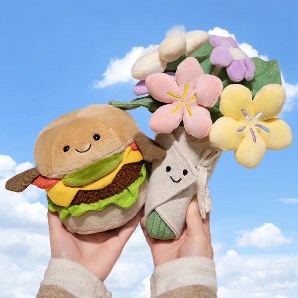 Cute 15cm Cartoon Hamburger Plush Toy - Perfect Gift for Kids!