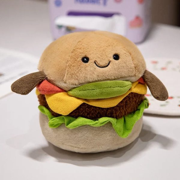Cute 15cm Cartoon Hamburger Plush Toy - Perfect Gift for Kids!