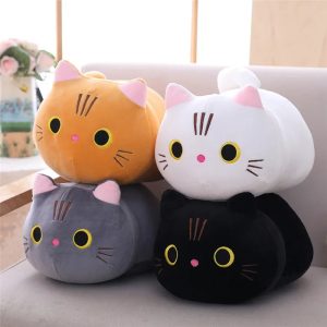 Cute 20cm Soft Cat Plush Pillow - Adorable Kawaii Cushion Toy