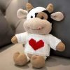 Cute 26CM Cartoon Milk Cow Plush Doll - Soft Stuffed Animal Pillow Toy