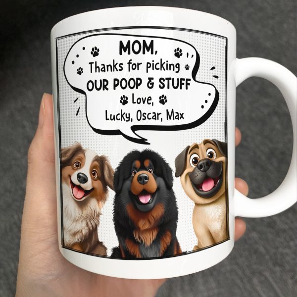 Cute 3D Puppy Thanks For Being The Best Dog Mom Ever - Personalized Mug Cute 3D Puppy Thanks For Being The Best Dog Mom Ever - Personalized Mug