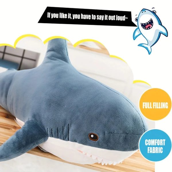 Cute 58CM Soft Shark Plush Toy - Adorable Gift for Kids & Collectors! Cute 58CM Soft Shark Plush Toy - Adorable Gift for Kids & Collectors!