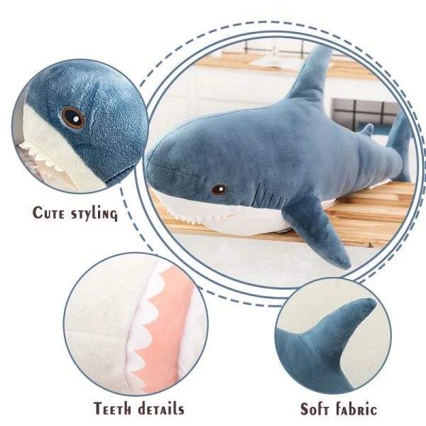Cute 58CM Soft Shark Plush Toy - Adorable Gift for Kids & Collectors! Cute 58CM Soft Shark Plush Toy - Adorable Gift for Kids & Collectors!