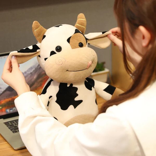 Cute 65CM Cartoon Milk Cow Plush Toy - Soft Cuddle Buddy for Kids