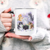 Cute Baby Cats Wildflower Personalized Mug, Cottagecore Botanical Cat Gift with Custom Name Cute Baby Cats Wildflower Personalized Mug, Cottagecore Botanical Cat Gift with Custom Name