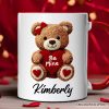 Cute Bear Toy Be Mine Valentine Personalized Mug, Love Coquette Gift with Custom Name Cute Bear Toy Be Mine Valentine Personalized Mug, Love Coquette Gift with Custom Name