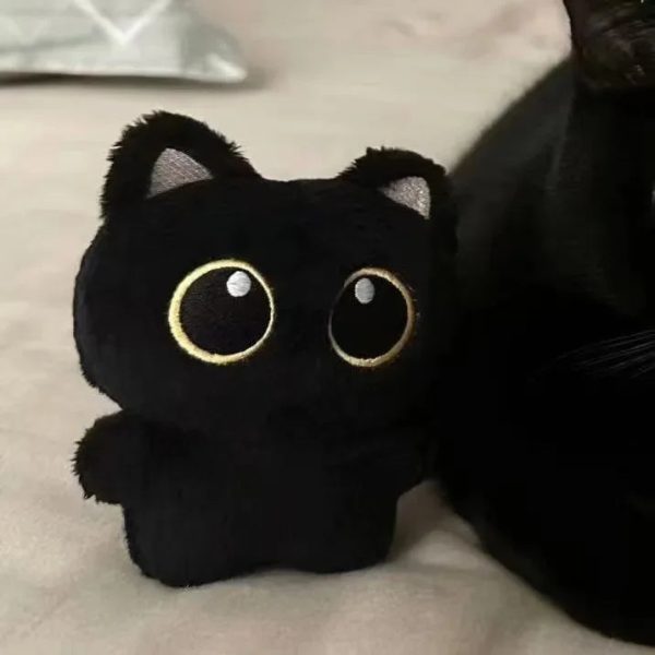 Cute Black Cat Plush Doll 10cm Small Pendant Soft Toy for Kids Cute Black Cat Plush Doll 10cm Small Pendant Soft Toy for Kids