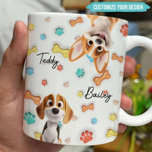 Cute Cartoon Dog Baby - Personalized 3D Inflated Effect Ceramic Mug - Gift For Dog Lovers | CLP15 NA94