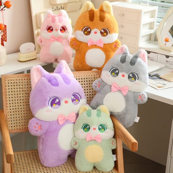 Cute Cat Bowtie Plush Toy - Soft Throw Pillow for Kids & Girlfriends Cute Cat Bowtie Plush Toy - Soft Throw Pillow for Kids & Girlfriends