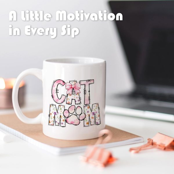 Cute Cat Mom Coffee Mug Gift for Cat Lover Women Mom Sister Friend, Birthday Christmas Gift Cute Cat Mom Coffee Mug Gift for Cat Lover Women Mom Sister Friend, Birthday Christmas Gift