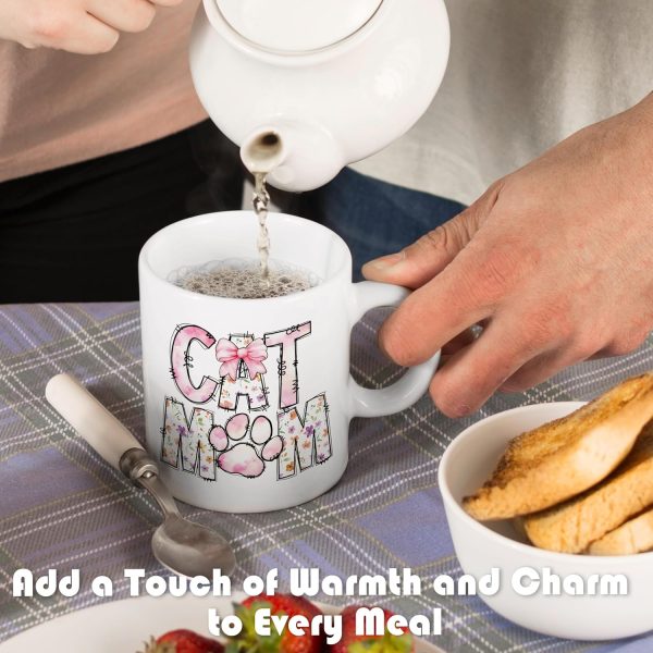Cute Cat Mom Coffee Mug Gift for Cat Lover Women Mom Sister Friend, Birthday Christmas Gift Cute Cat Mom Coffee Mug Gift for Cat Lover Women Mom Sister Friend, Birthday Christmas Gift